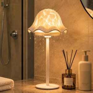 Shower Lamp, Rechargeable Water Ripple Projector Cordless Table Lamp